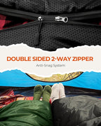 Sportneer Sleeping Bags for Adults, 0 Degree Sleeping Bag XL Flannel Winter Cold Weather Sleeping Bag with Detachable Hood Compression Sack for Camping, Backpacking, Hiking