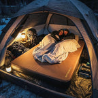 LOSTHORIZON Air & Foam Camping Mattress, Self-Inflating Sleeping Pad, 4.5" Thick, with Air Pump, Queen
