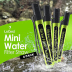 4 Pack Water Filter Straw - Water Purifying Device - Portable Personal Water Filtration Survival - for Emergency Kits Outdoor Activities and Hiking - Water Filter Camping Travel Survival Backpacking