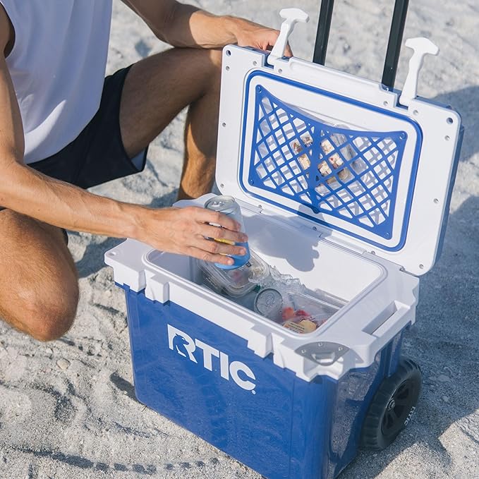 RTIC 22 QT Ultra-Light Wheeled Cooler with Handle, Hard Insulated Portable Ice Chest Box for Beach, Drink, Beverage, Camping, Picnic, Fishing, Boat, Barbecue