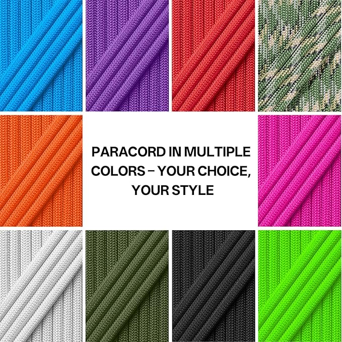 Paracord Rope 750 - Parachute para Cord 4mm 11 Strand Spool Rope Utility Nylon String for Outdoor Camping Survival Utility Tent Crafting DIY Projects - ArmyGreen 50ft