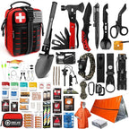 Survival First Aid Kit, 190 Pcs Survival Gear and Medical Supplies, Military IFAK EMT Molle Tactical Pouch for Outdoor, Camping, Hiking, Car, Vehicles and More