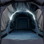 Kakadu Canvas Swag Tent, 1 Person, Australian Polycotton Camping Ground Tent, All Seasons, Waterproof, with 2.75” Foam Mattress, LED Lighting, Carry Bag