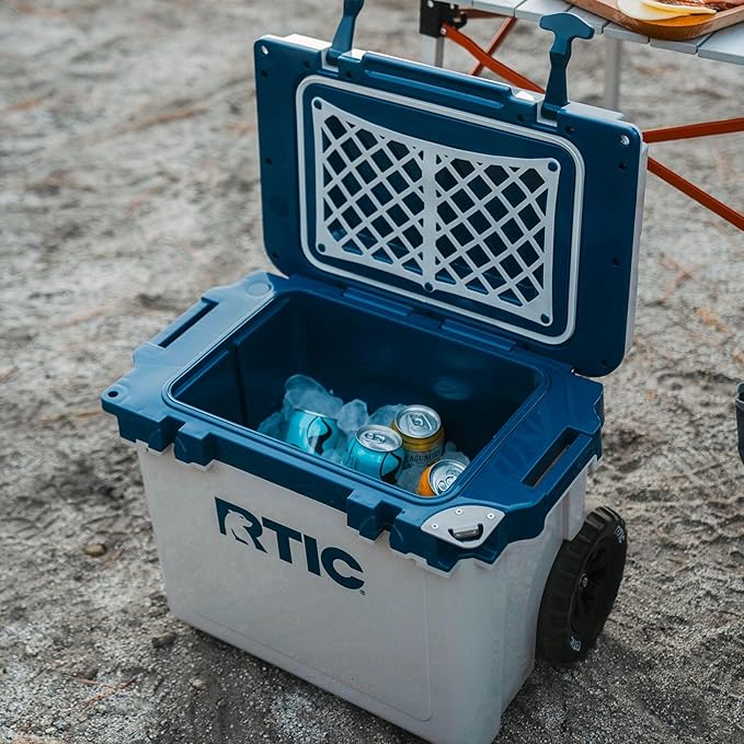 RTIC 22 QT Ultra-Light Wheeled Cooler with Handle, Hard Insulated Portable Ice Chest Box for Beach, Drink, Beverage, Camping, Picnic, Fishing, Boat, Barbecue