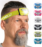 Foxelli USB-C Rechargeable LED Headlamp – Super Bright, Lightweight Head Lamp for Running, Camping, Hiking & Work – Comfortable Fit for Adults & Kids