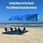 MillionShades® Beach Shade Canopy – Grande 14 ft x 14 ft Wind-Propelled™ Sun Shade for Beach with UPF 50+, 360° Views, Quiet & Lightweight Design, Easy Setup Tent - Windproof Beach Shelter