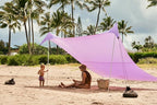 Neso Grande Portable Beach Tent Sun Shelter - Lightweight Beach Shade Canopy - Easy Setup for Family Outings - Patented Reinforced Corners - UPF 50+ Sun Protection - 7ft Tall, 9 x 9ft