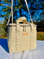Kwang Min Insulated Insulated Cooler Bag,Reusable Large Lunch Bag for Women, Great for Outdoors,Camping,Party,Premium Quality,Adjustable Strap,Foldable
