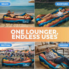 Chillbo Lazybone Inflatable Lounger - Ultimate Inflatable Couch for Maximum Chill - The Perfect Blow Up Couch for Music Festivals Or Lounger for Camping
