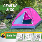 2 Person Camping Tent with Rain Fly and Carrying Bag - Lightweight Outdoor Tent for Backpacking, Hiking, or Beach Use by Wakeman Outdoors