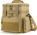 Large Tactical Lunch Box for Men, Insulated Lunch Bag Adult, Thermal Lunchbox Leakproof Waterproof Cooler Bag, Dual Compartment Lunch tote, Large Lunch Pail for Work Office Camping 24L