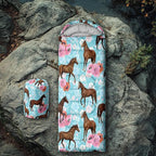 QOOMO Axolotl Cute Camping Sleeping Bags,3 Season Warm & Cool Weather,Lightweight,Waterproof Sleeping Bags for Adults & Kids,Traveling,and Outdoors