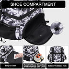 LHI Military Tactical Backpack for Men and Women 45L Army 3 Days Assault Pack Bag Large Rucksack with Shoe Compartment - Blue