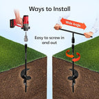 Ground Anchors Screw in 18 inch - Earth Anchor Heavy Duty Kit 8 Pack - Tie Down Swing Set Anchors - Auger Spiral Trampoline Stakes High Wind - Camping Carport Canopy Tent Stakes for Tree Shed Dog Sand