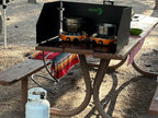 Tire Table Outdoor Stove Windscreen 30" for BBQ, Camping, and Travel with Nylon Cordura Bag Included