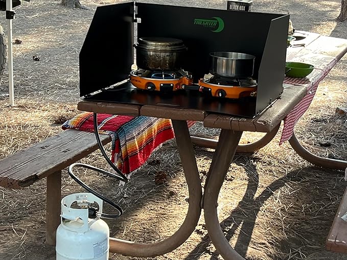 Tire Table Outdoor Stove Windscreen 30" for BBQ, Camping, and Travel with Nylon Cordura Bag Included
