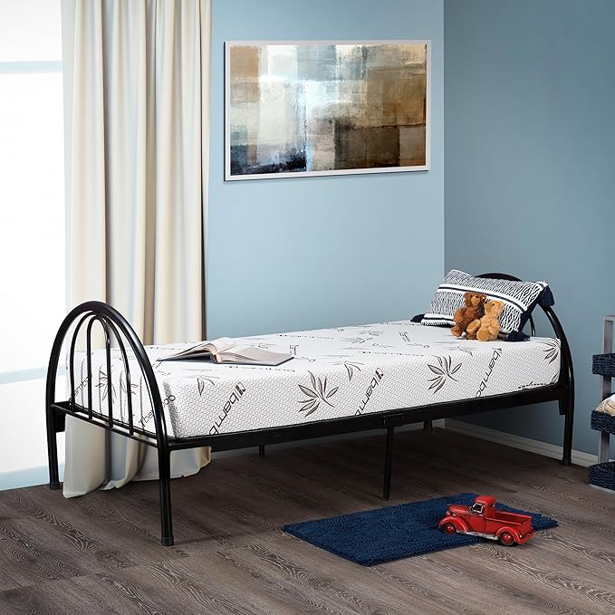 Customize Bed 8 Inch Gel Memory Foam Mattress w/Rayon Derived from Bamboo Cover, Cot Size Mattress in a Box, Size 30" x 74" for RV, Folding, Guest & Day Bed - CertiPUR-US Certified, Made in USA