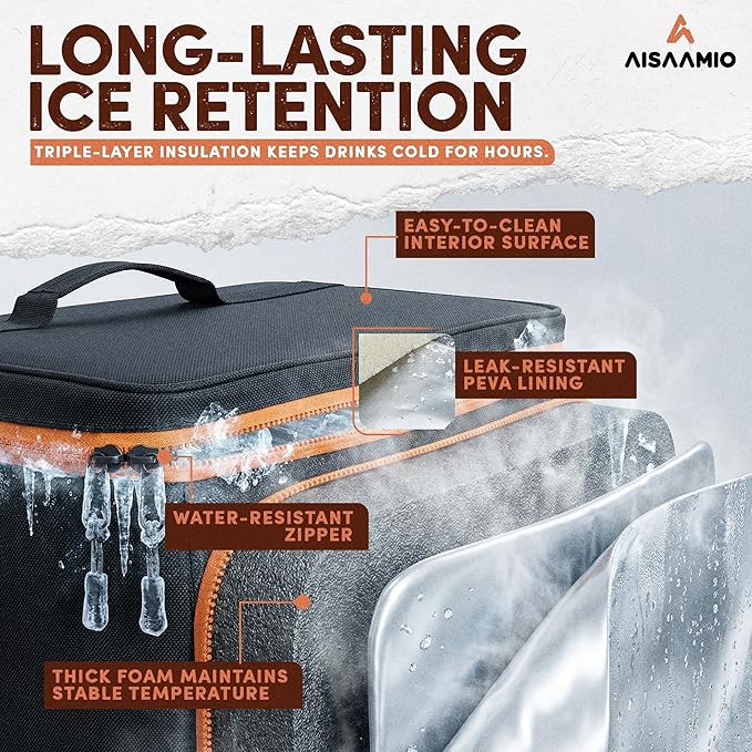 Cooler Backpack Insulated Waterproof – Backpack Coolers Insulated Leak Proof for Men & Women – 35/50 Can Ice Chest Backpack Cooler for Beach, Camping, Travel & Hiking