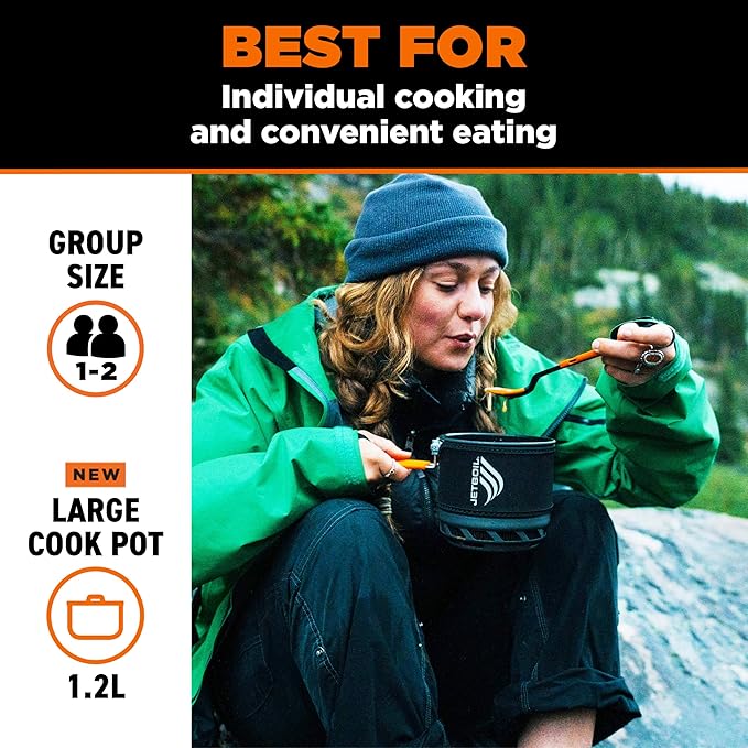 Jetboil TrailCook 1.2L Camping and Backpacking Stove Cooking System with Adjustable Heat Control, New for 2026