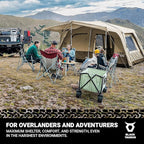 Turbo Heavy-Duty Camping Tent – Quick-Setup 4-Season Family Tent with Waterproof 150D Shell & Instant Frame – Choose Capacity (HD 300/HD 450) & Color