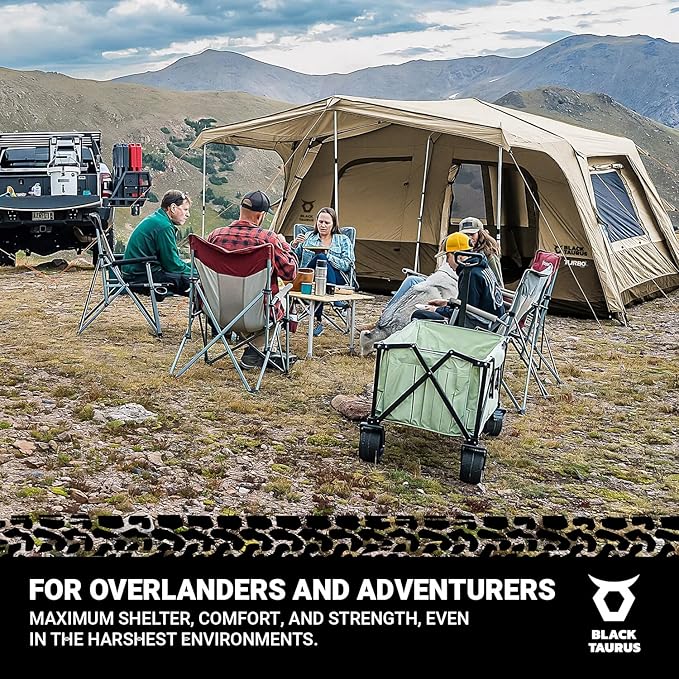 Turbo Heavy-Duty Camping Tent – Quick-Setup 4-Season Family Tent with Waterproof 150D Shell & Instant Frame – Choose Capacity (HD 300/HD 450) & Color