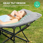JEAREY 2-Piece Camping Cot for Sleeping 28" Extra Wide, Heavy-Duty 1200D Oxford Foliding Cots for Adults Portable with Mattress, Carry Bag for Guest, Travel, Hiking, Light Gray