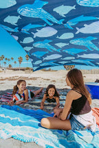 Neso Grande Portable Beach Tent Sun Shelter - Lightweight Beach Shade Canopy - Easy Setup for Family Outings - Patented Reinforced Corners - UPF 50+ Sun Protection - 7ft Tall, 9 x 9ft
