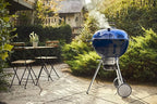 Weber Master-Touch Charcoal Grill, 22-Inch, Deep Ocean Blue – Premium Outdoor BBQ Grill with Tuck-Away Lid Holder & One‑Touch™ Cleaning System, Porcelain‑Enameled Kettle