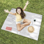 REDCAMP 79"x59" Camping Mat Foam Foil Blanket, Waterproof Aluminum Foil Mat Sleeping Tent Pad for Outdoor Picnic,Camping,Beaches