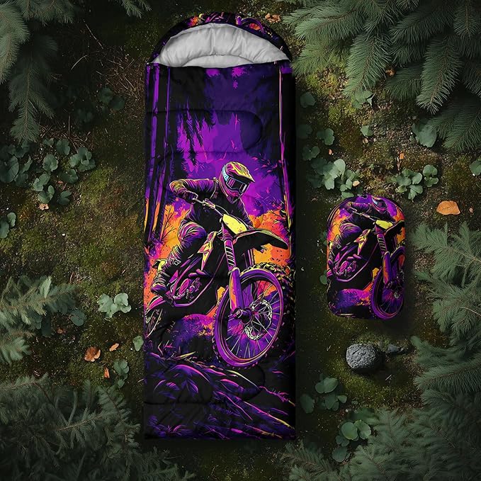 AILONEN Sports Basketball Sleeping Bag for Kids Boys,Warm and Cool Weather,Lightweight,Waterproof Backpacking,3D Galaxy Ball Print Sleeping Bag for Camping