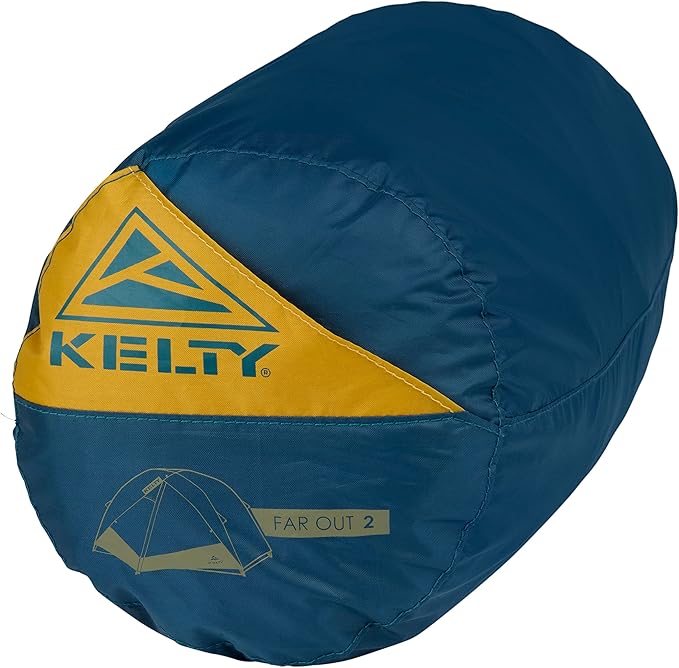 Kelty Far Out Backpacking Tent + Tent Footprint Package, 2 or 3 Person Capacity, Backpacking Starter Kit and Camping Shelter, Stuff Sack Included
