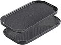 Caannasweis Nonstick Griddle Grill Pan, 19.5" x 11" Reversible Griddle Pan for Stove Top, Grill, or Campfire, Two Burner Cast Aluminum Grill, Rectangular Baking Flat and Ribbed Griddle Plate