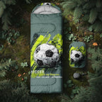 AILONEN Sports Basketball Sleeping Bag for Kids Boys,Warm and Cool Weather,Lightweight,Waterproof Backpacking,3D Galaxy Ball Print Sleeping Bag for Camping