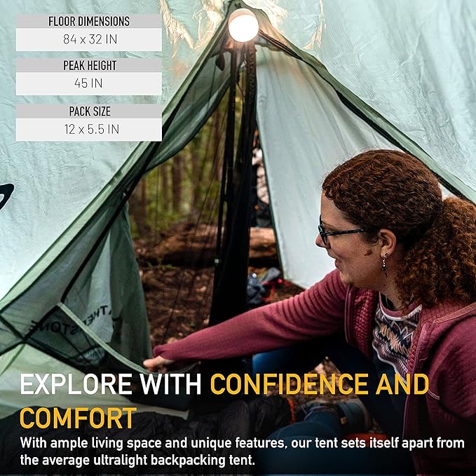 Featherstone Backbone 1 Person Ultralight Tent for Backpacking & El Cordion Closed Cell Foam Sleeping Pad Bundle