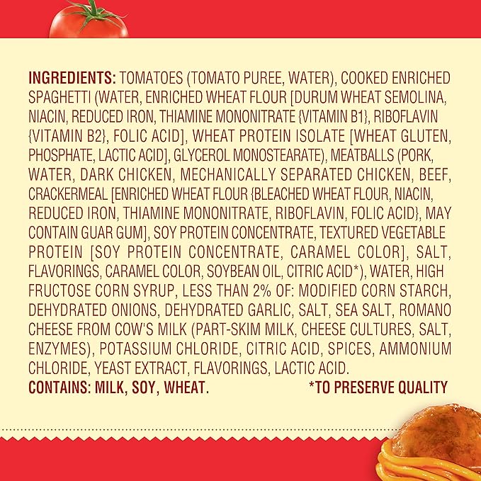 Chef Boyardee Jumbo Spaghetti and Meatballs, 14.5 oz, 12 Pack