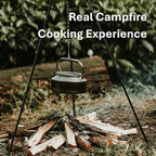 Cuisiland 48" Heavy Duty Camping Tripod Campfire Cooking Dutch Oven Tripod Adjustable Grill Tripod for Outdoor Campfire Cooking Camping, Picnic