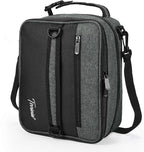 Tirrinia Expandable Insulated Lunch Bag for Men Women – Leakproof Reusable Cooler LunchBox for Kids & Adults with Shoulder Strap, Perfect for Work, School, Office, Travel,Charcoal