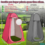 AOSION Privacy Shower Tent,Pop Up Changing Tent,Camp Bathroom Changing Dressing Room,Sun Sunshade Canopy Outdoor Rain Shelter for Camping Hiking Beach Picnic Fishing. (Pink)