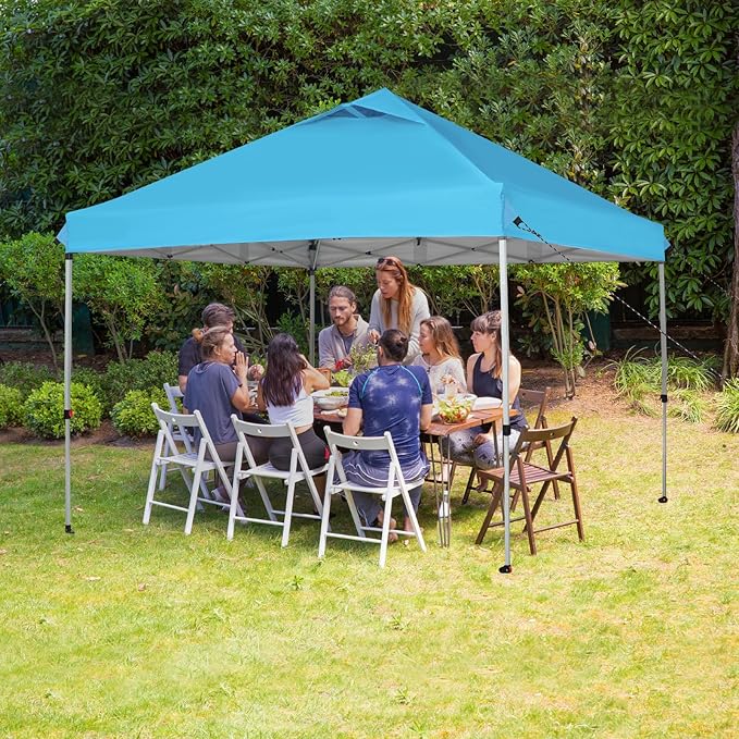 10x10 Canopy Replacement Top with Air Vent, Pop Up Canopy Replacement for Straight Leg Canopy Tent, Canopy Replacement Cover UV Resistant Waterproof for Garden Patio Camping (Top Only)(SkyBlue)