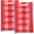 Cool Coolers Reusable XL Soft Ice Packs for Coolers, Long-Lasting Lunch Box Ice Pack, High Performance Quick Freeze, 2Pk, Pink & Orange Stripe