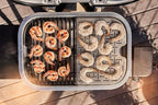 Weber Lumin Portable Outdoor Electric Barbecue Grill for Small Spaces and Travel, Ice Blue
