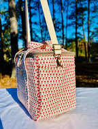 Kwang Min Insulated Insulated Cooler Bag,Reusable Large Lunch Bag for Women, Great for Outdoors,Camping,Party,Premium Quality,Adjustable Strap,Foldable