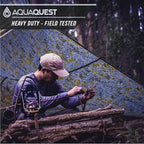 AquaQuest Safari Tarp – Lightweight Waterproof (5,000mm) Seam-Taped Ripstop Rain Fly for Backpacking, Thru-Hiking & Hammock Camping