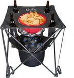 Camerons All-in-One Tailgating Table - Portable Folding Camping Table with Insulated Cooler, Food Basket, Cup Holders & Travel Bag - Collapsible Picnic Table for Outdoor BBQs, Beach & Camp Trips