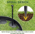 100 PCS Landscape Edging Stakes, Plastic 8-Inch Garden Anchoring Spikes, Spiral Nylon Spikes for Garden Lawn Yard Paver Edging, Weed Barriers, Artificial Turf, Tent Accessories, Grass Pathway