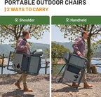 Timber Ridge XXL Extra Wide Foldable Directors Chair with Side Table, 500 lbs Heavy Duty Camping Chairs for Adults, Oversized Folding Lawn Chair for Lawn Beach Sports Outdoor, Blue