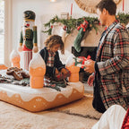 FUNBOY Kids Gingerbread House Holiday Sleepover Travel Bed & Air Mattress. Perfect for Sleepovers. Includes Carrying Storage Bag, Twin