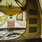 Gazelle T3 Tandem GT350GR Pop-Up Portable Camping Hub Tent, Easy Instant Set up in 90 Seconds, Alpine Green, 6-Person, Family, Overlanding, 82" x 152"