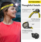 Nitecore UT27 MCT Pro High CRI Three Color Temperatures Lightweight Trail Running Headlamp with 2X HLB1500 Battery Pack, Tag (Black)