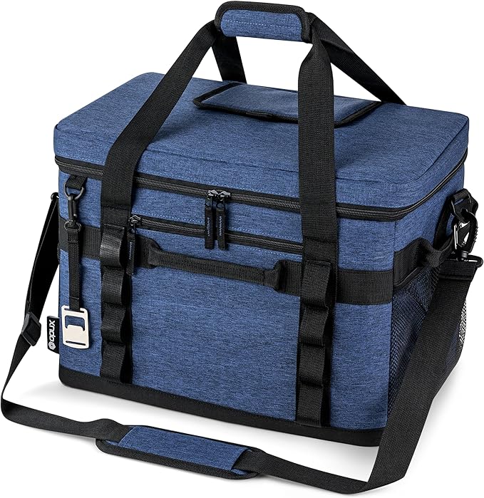 OPUX Cooler Bag, 48/60 Cans Insulated Soft Collapsible Portable Cooler, Soft Sided Leakproof Cooler for Beach Camping with Shoulder Strap, Ice Chest for Travel Road Trip Picnic